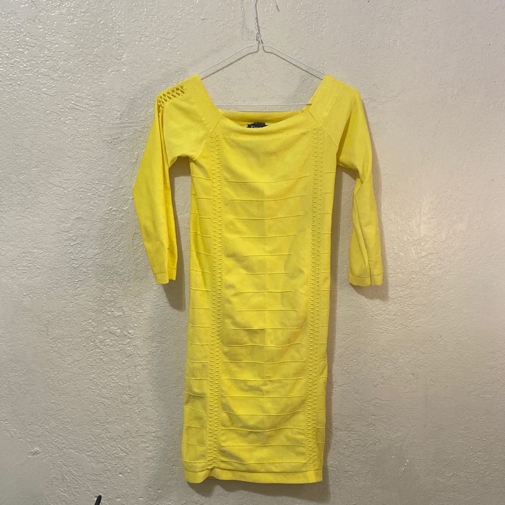 BEBE yellow dress